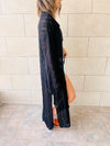 Black Wishbone Kimono