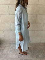 Baby Blue Cotton Cloud Shirt Dress