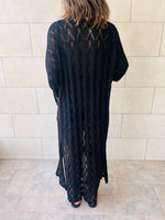 Black Wishbone Kimono