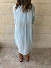 Baby Blue Cotton Cloud Shirt Dress