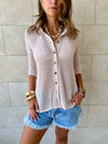 Beige Summer Moment Crochet Shirt
