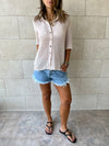 Beige Summer Moment Crochet Shirt