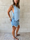 Baby Blue Side Tie Crochet Vest