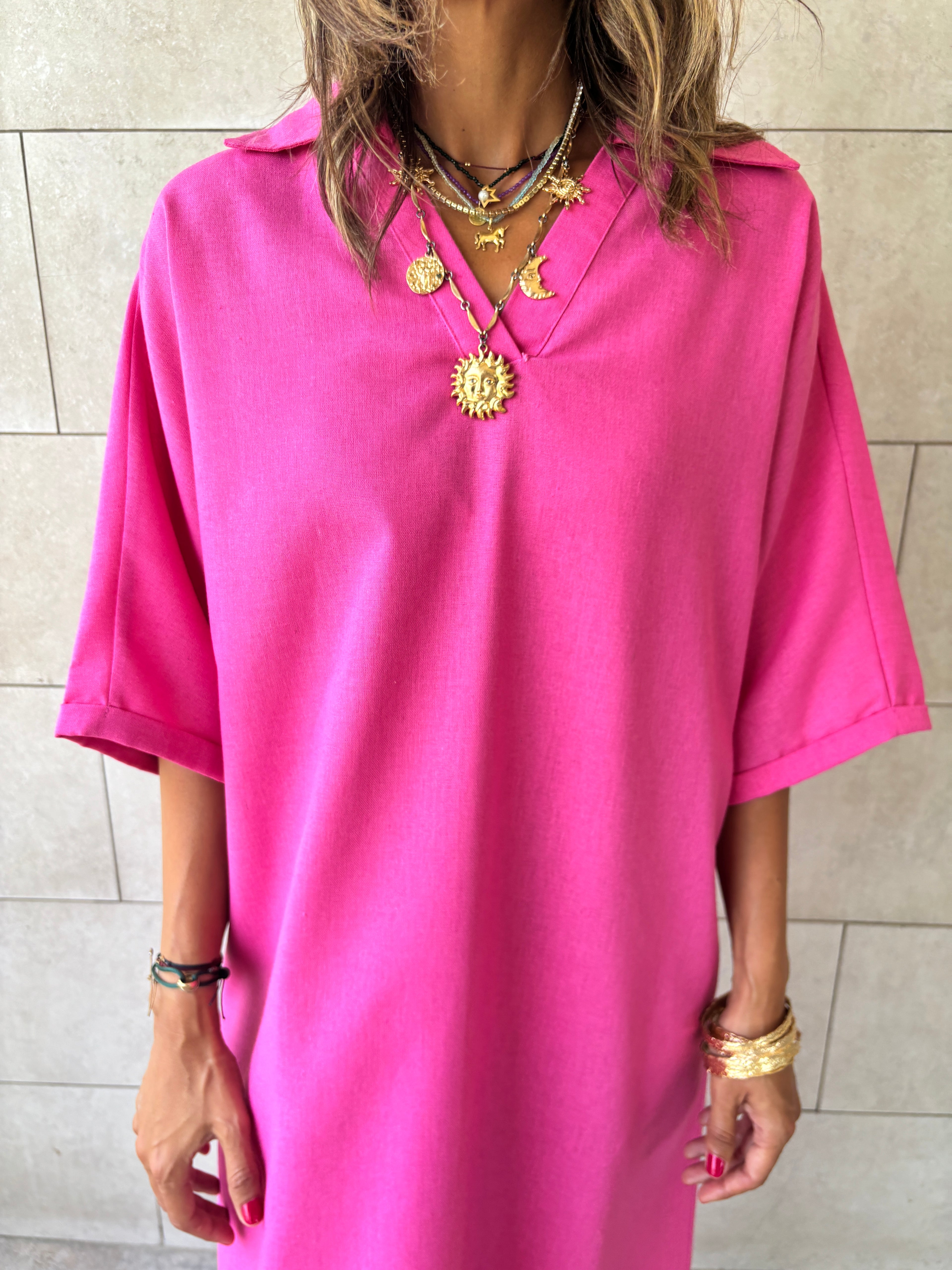 Fuchsia Always To Go Easy Dress