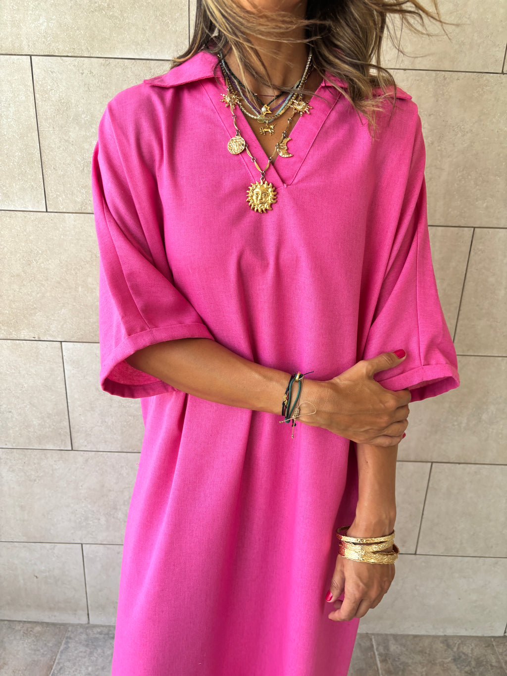 Fuchsia Always To Go Easy Dress