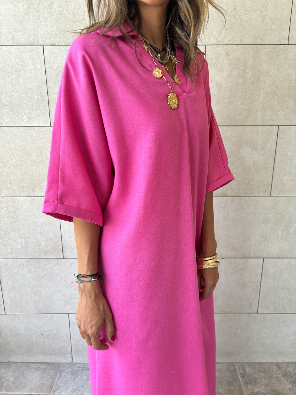 Fuchsia Always To Go Easy Dress
