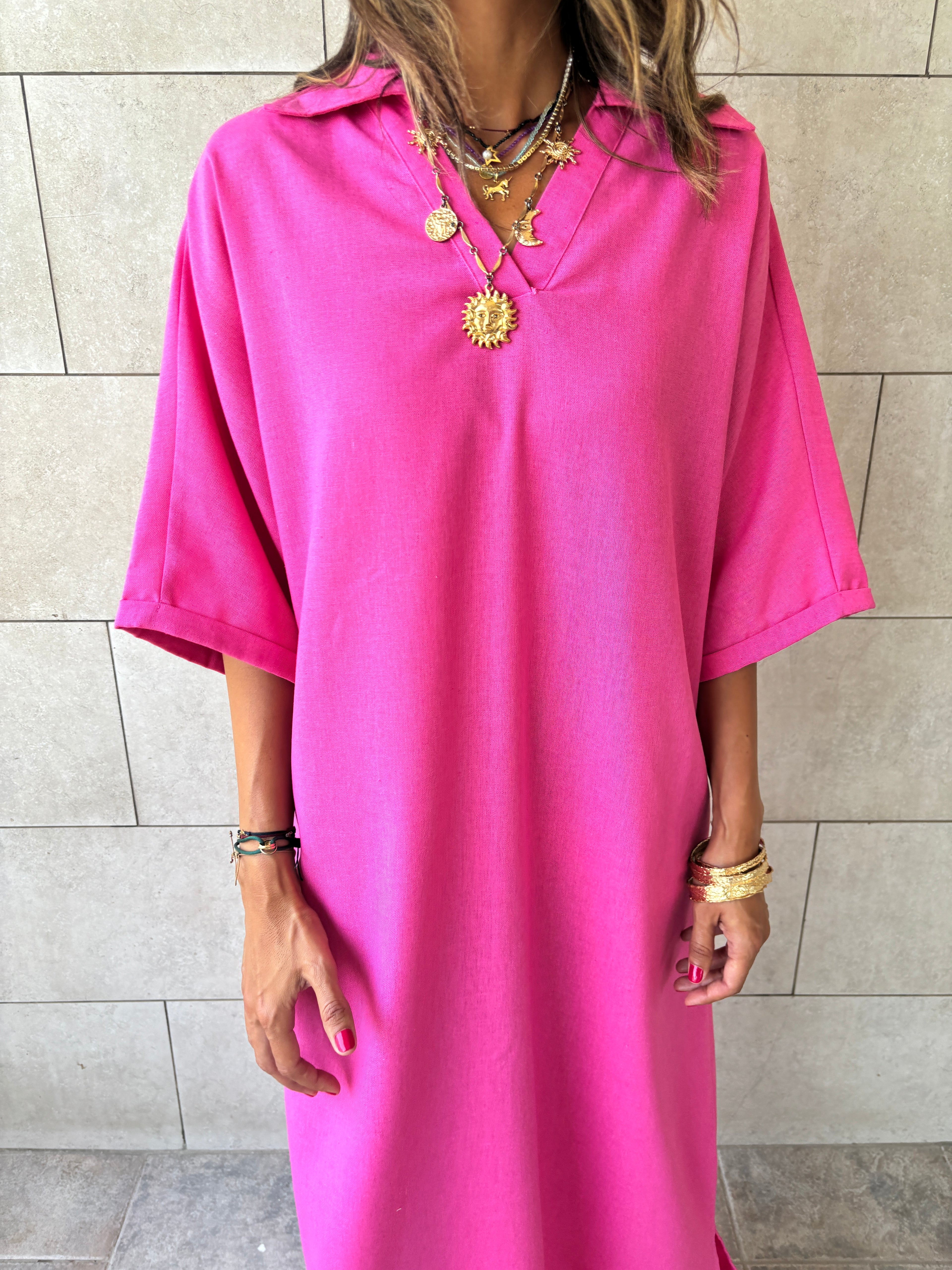 Fuchsia Always To Go Easy Dress