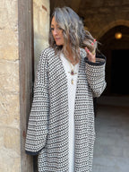 Beige Heavy Knit Cardigan
