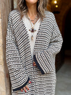 Beige Heavy Knit Cardigan