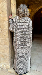 Beige Heavy Knit Cardigan