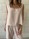 Beige Boy Shorts Morning Set