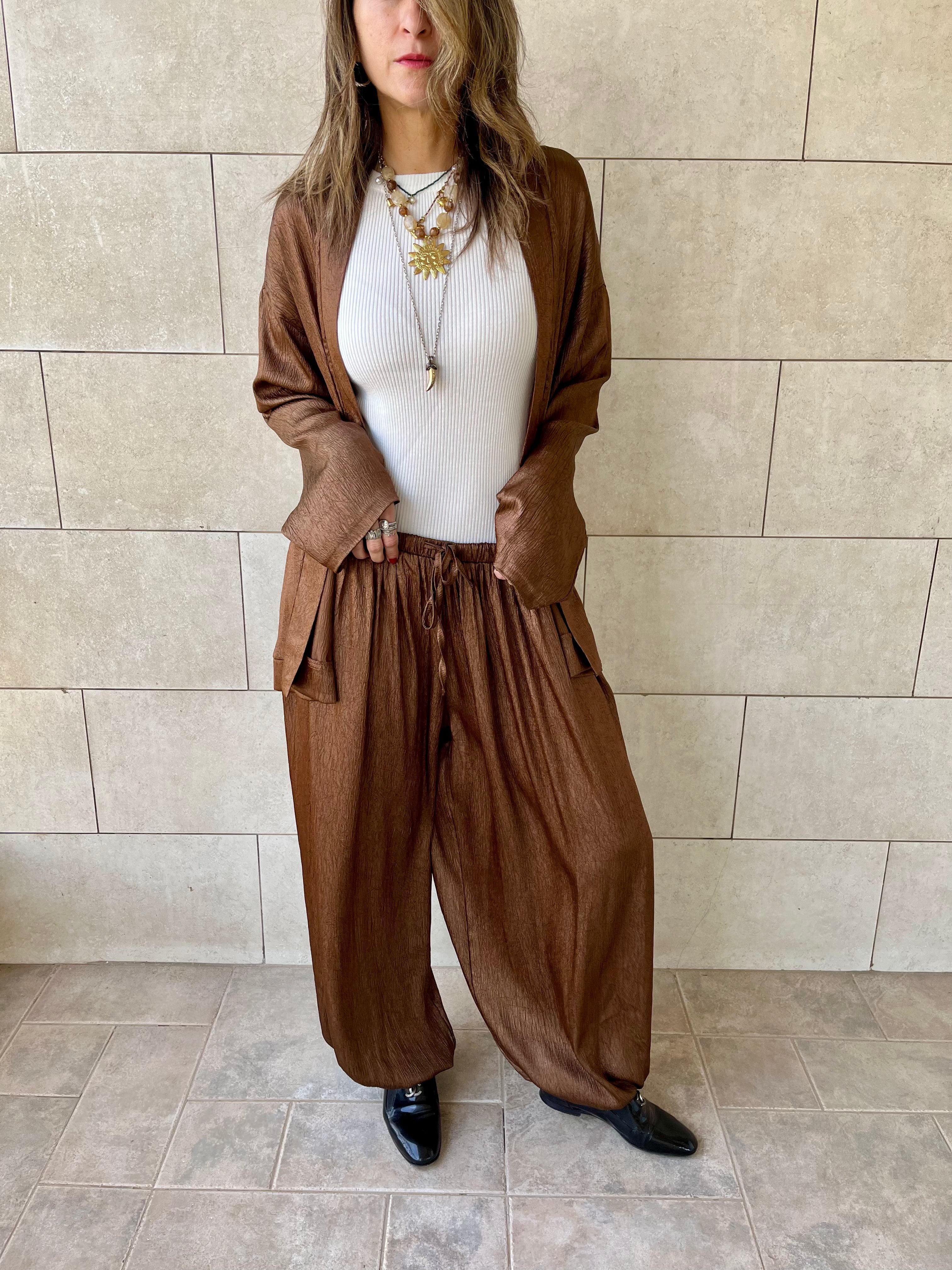 Brown Golden Hour Balloon Pants