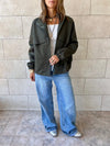 Olive Waterproof Short Jacket