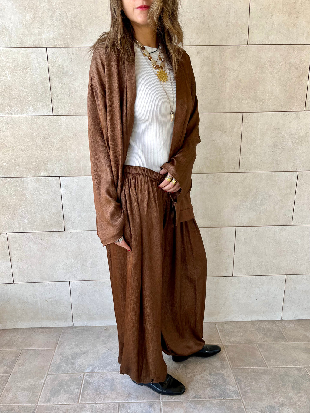 Brown Golden Hour Balloon Pants