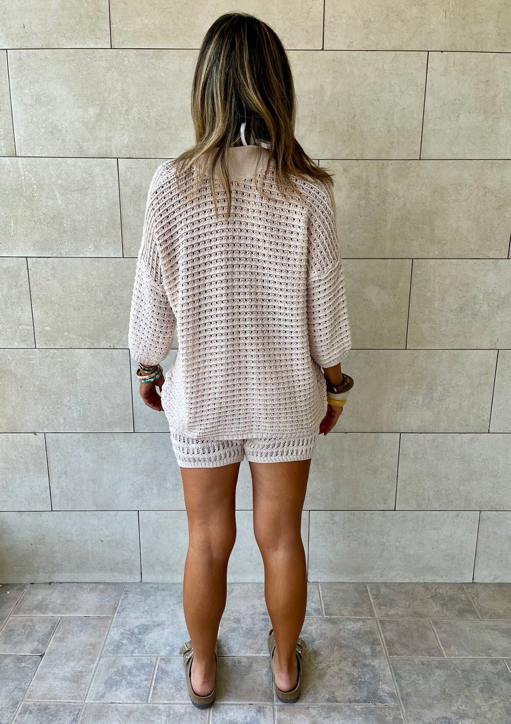 Beige Salty Air Crochet Set