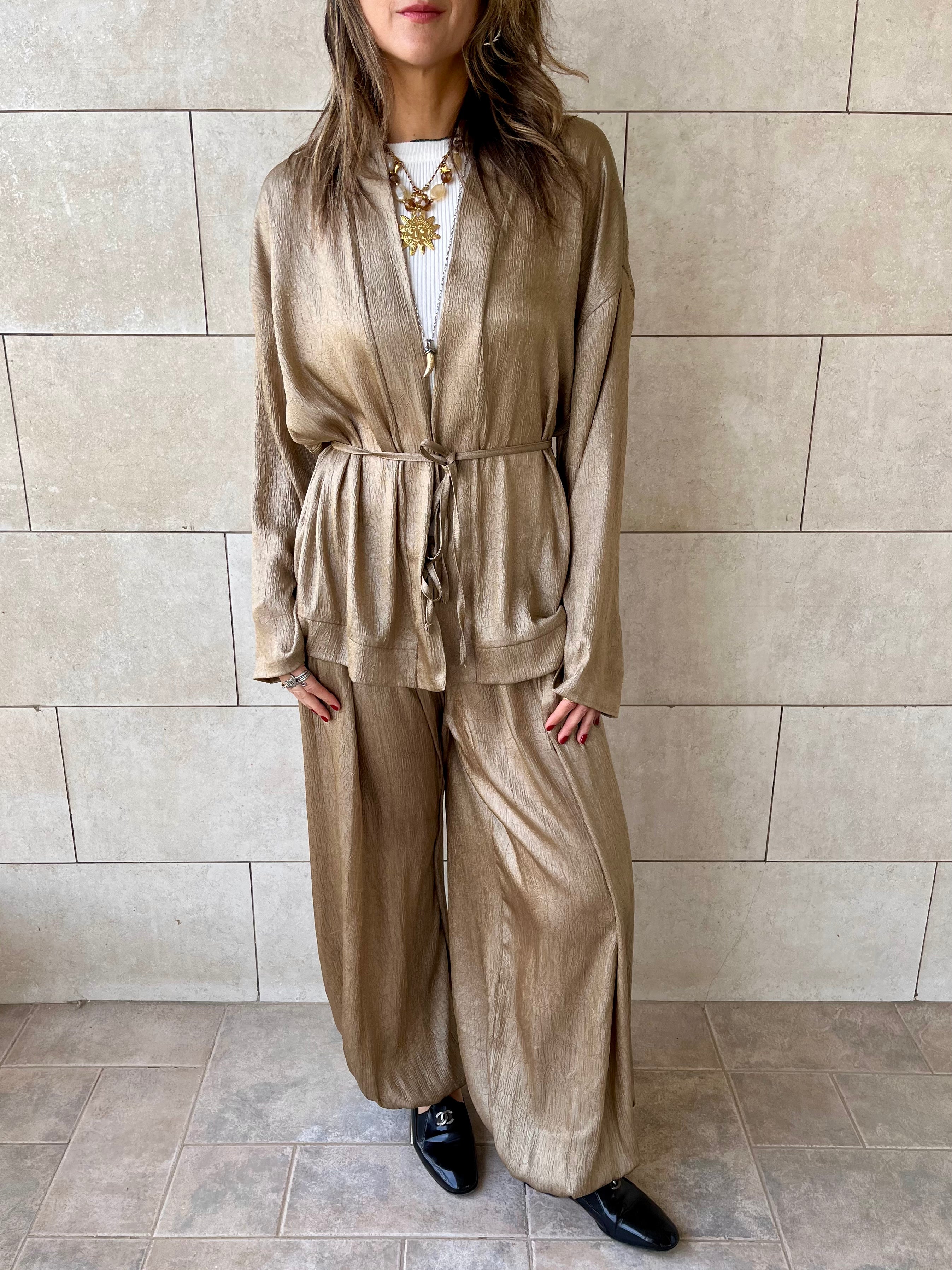 Beige Golden Hour Balloon Pants