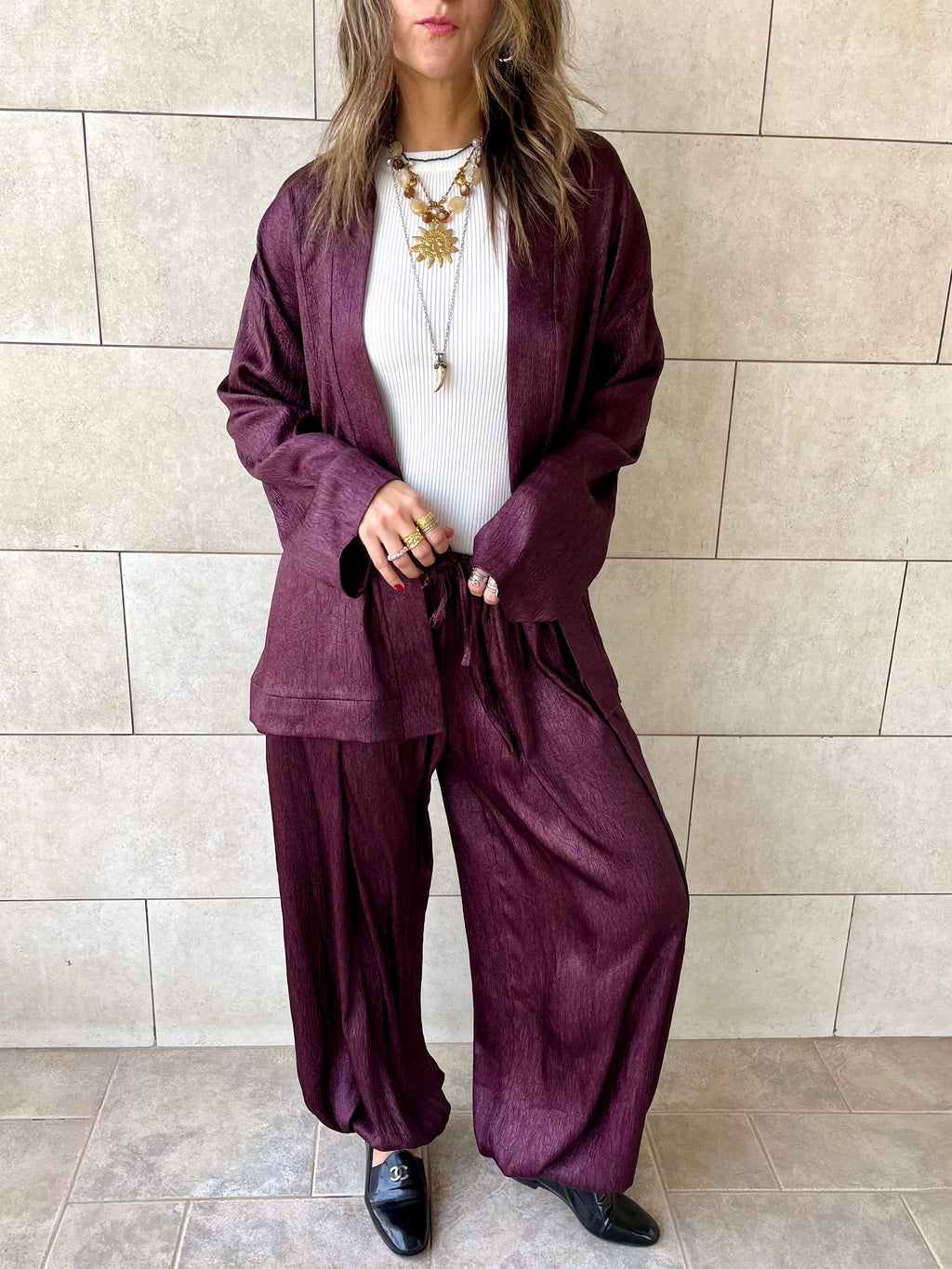 Plum Golden Hour Balloon Pants