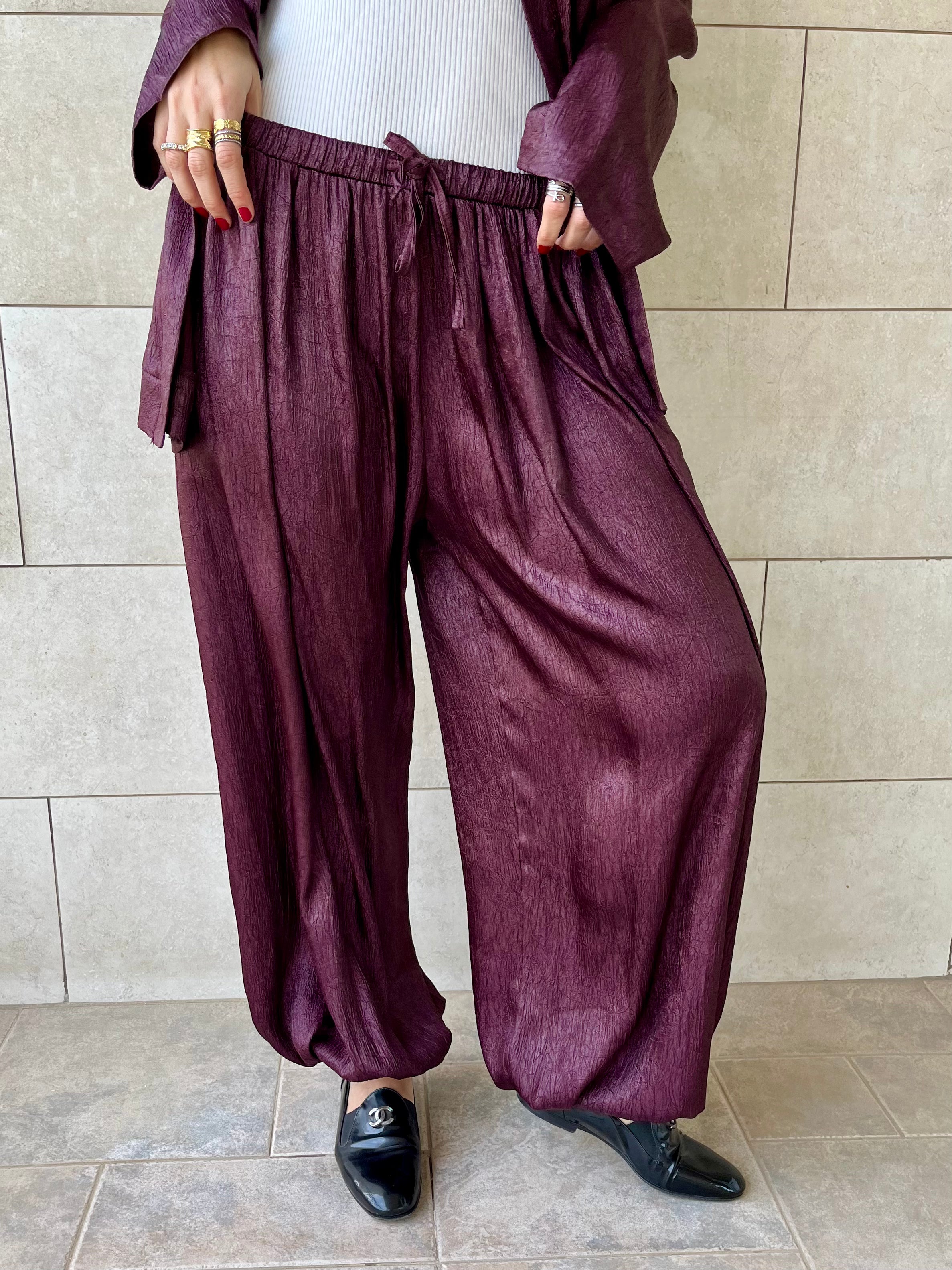 Plum Golden Hour Balloon Pants