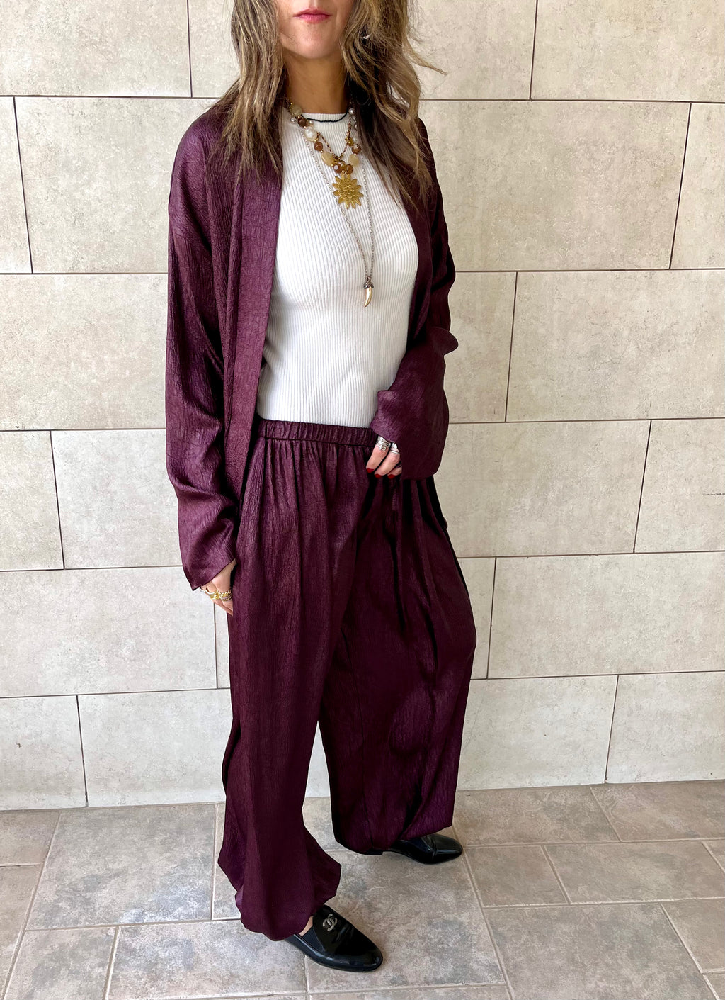 Plum Golden Hour Balloon Pants