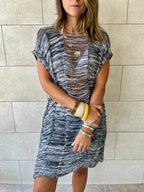 Grey Vibing Shaggy Mini Crochet Coverup