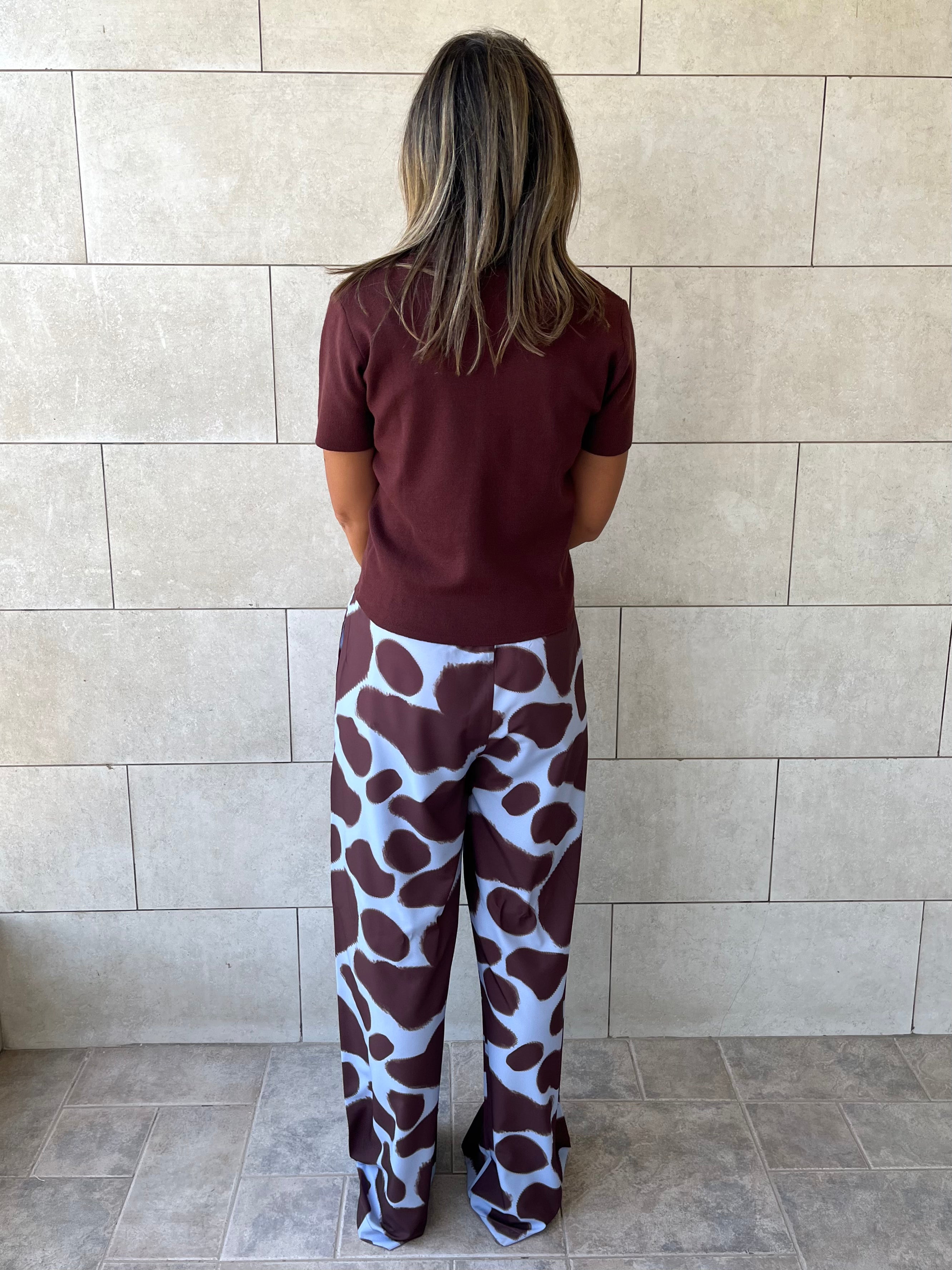 Brown Frillu Signature Knit Polo