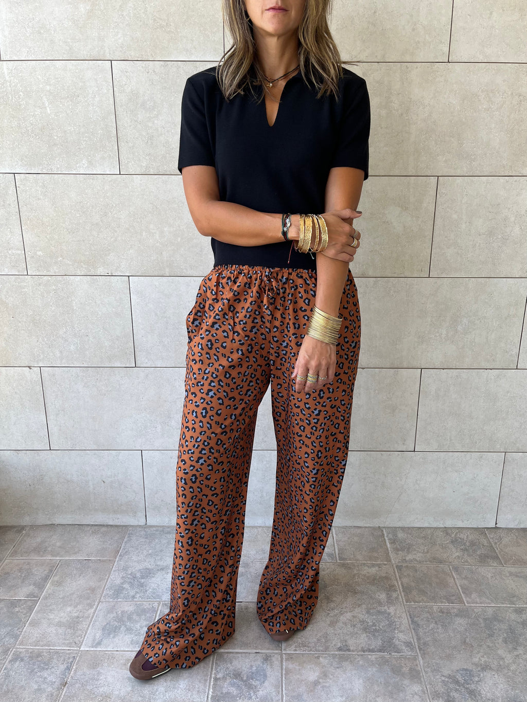 Black Frillu Signature Knit Polo