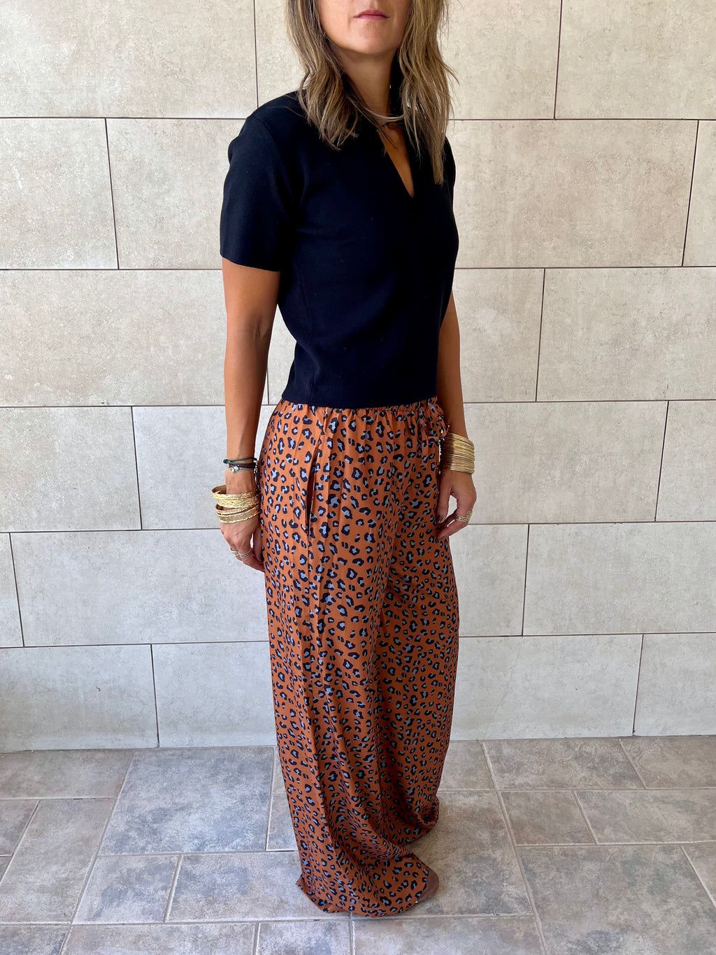 Black Frillu Signature Knit Polo