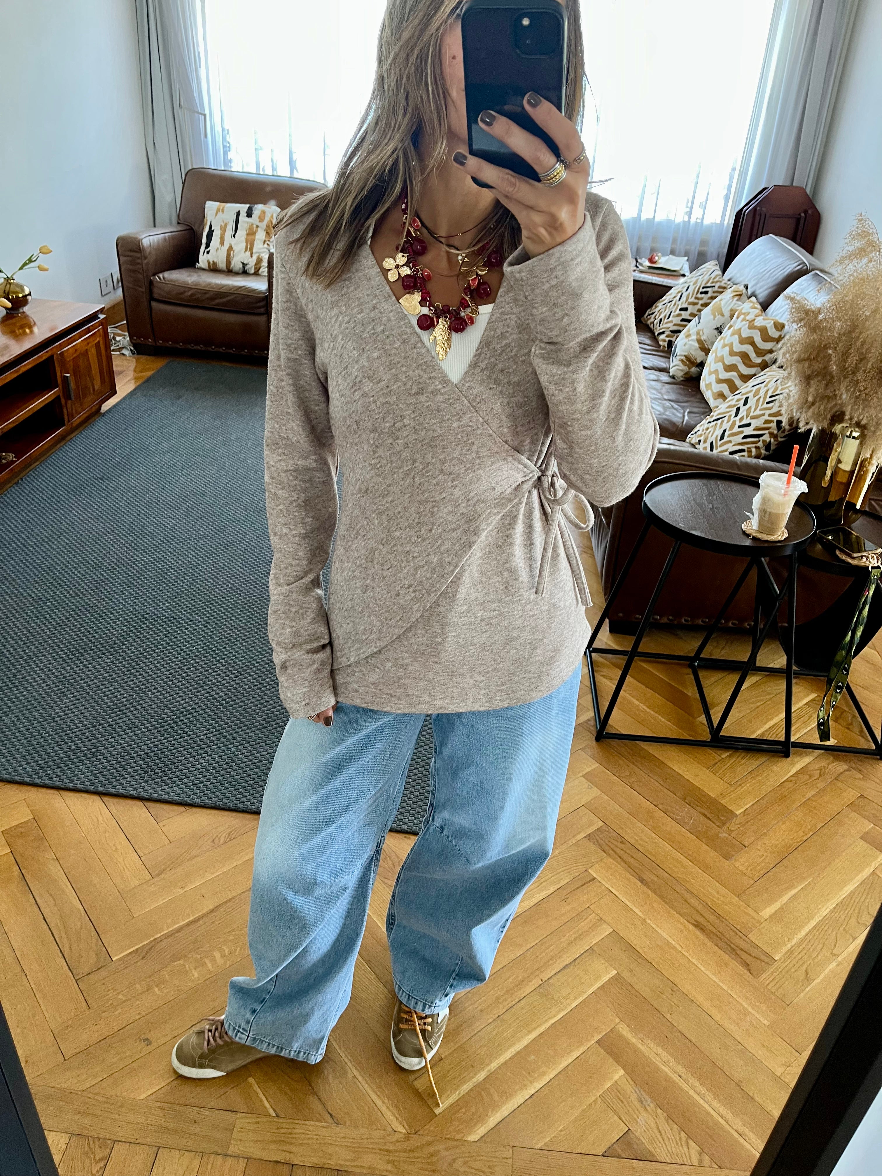 Cafe Wrap Around Light Knit