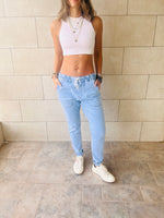 Light Blue Denim Flex Pants
