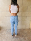 Light Blue Denim Flex Pants