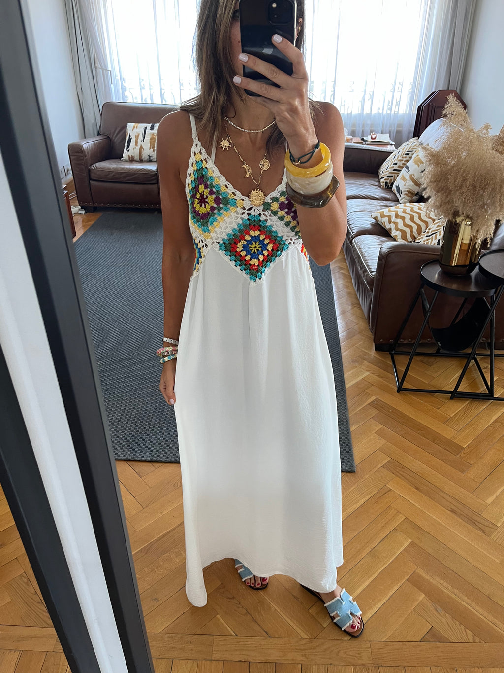 White Handmade Up Dress