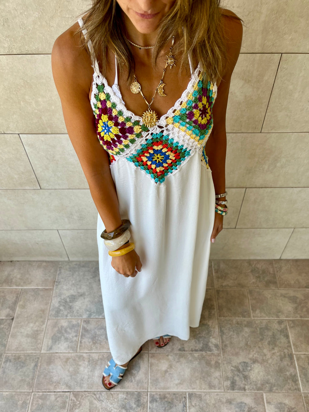 White Handmade Up Dress