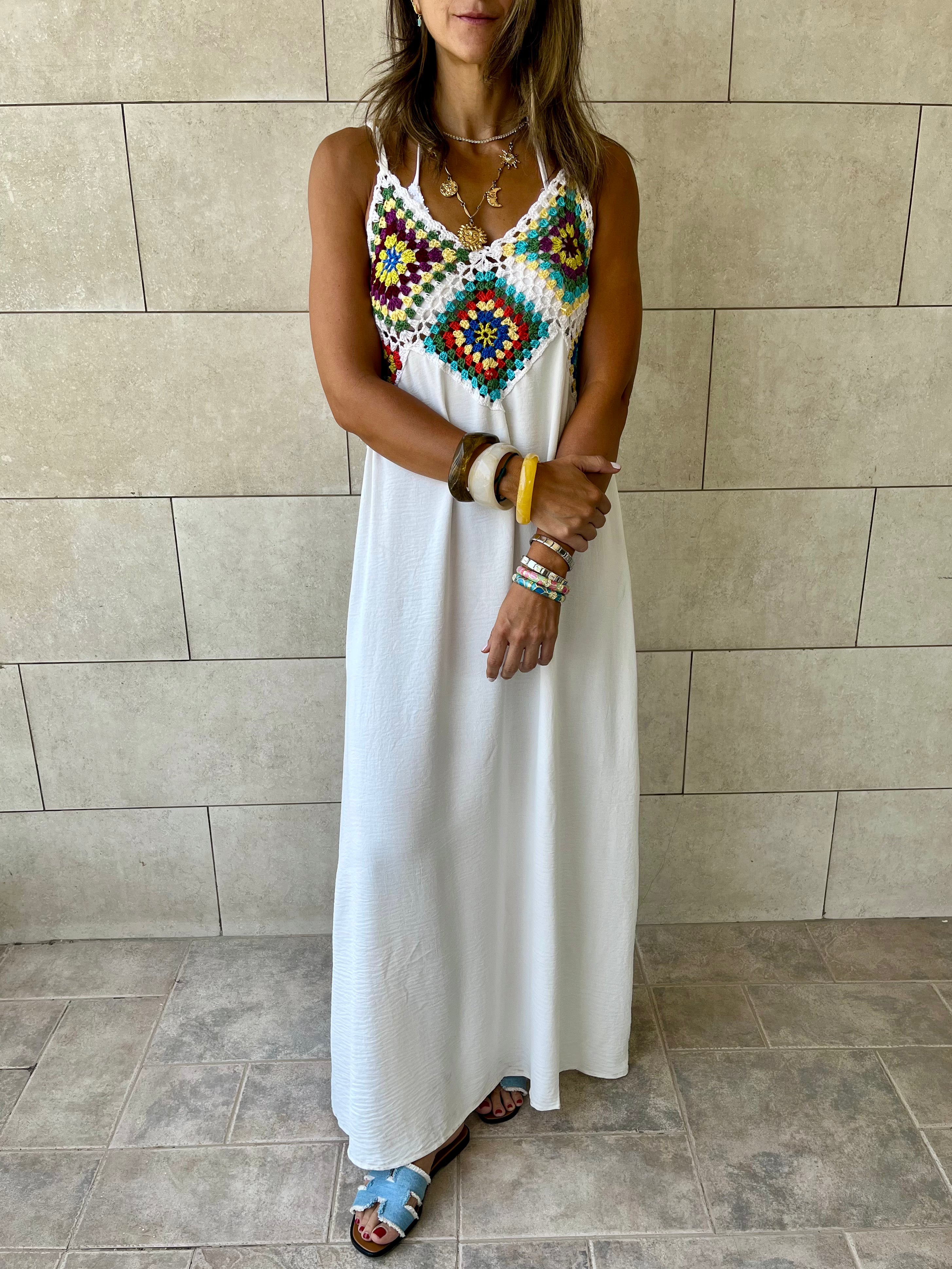 White Handmade Up Dress