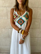 White Handmade Up Dress
