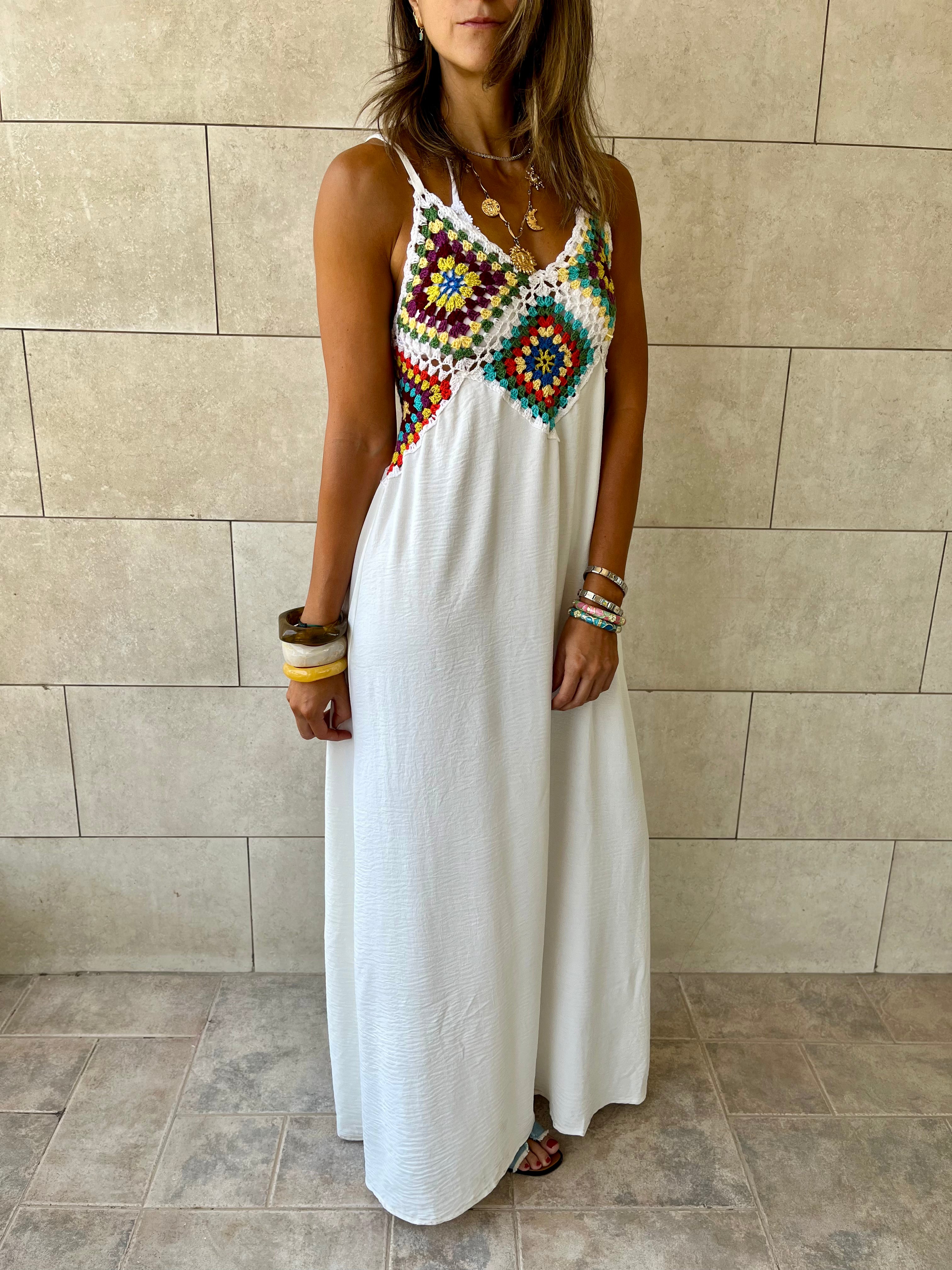 White Handmade Up Dress