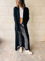 Black Cotton Feel Kimono