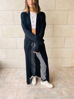 Black Cotton Feel Kimono