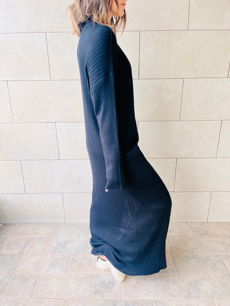 Black Cotton Feel Kimono