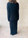 Black Cotton Feel Kimono