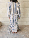 Blue Stripey Day Linen Dress