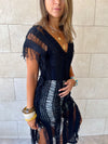 Black Sandy Breeze Crochet Cover Up