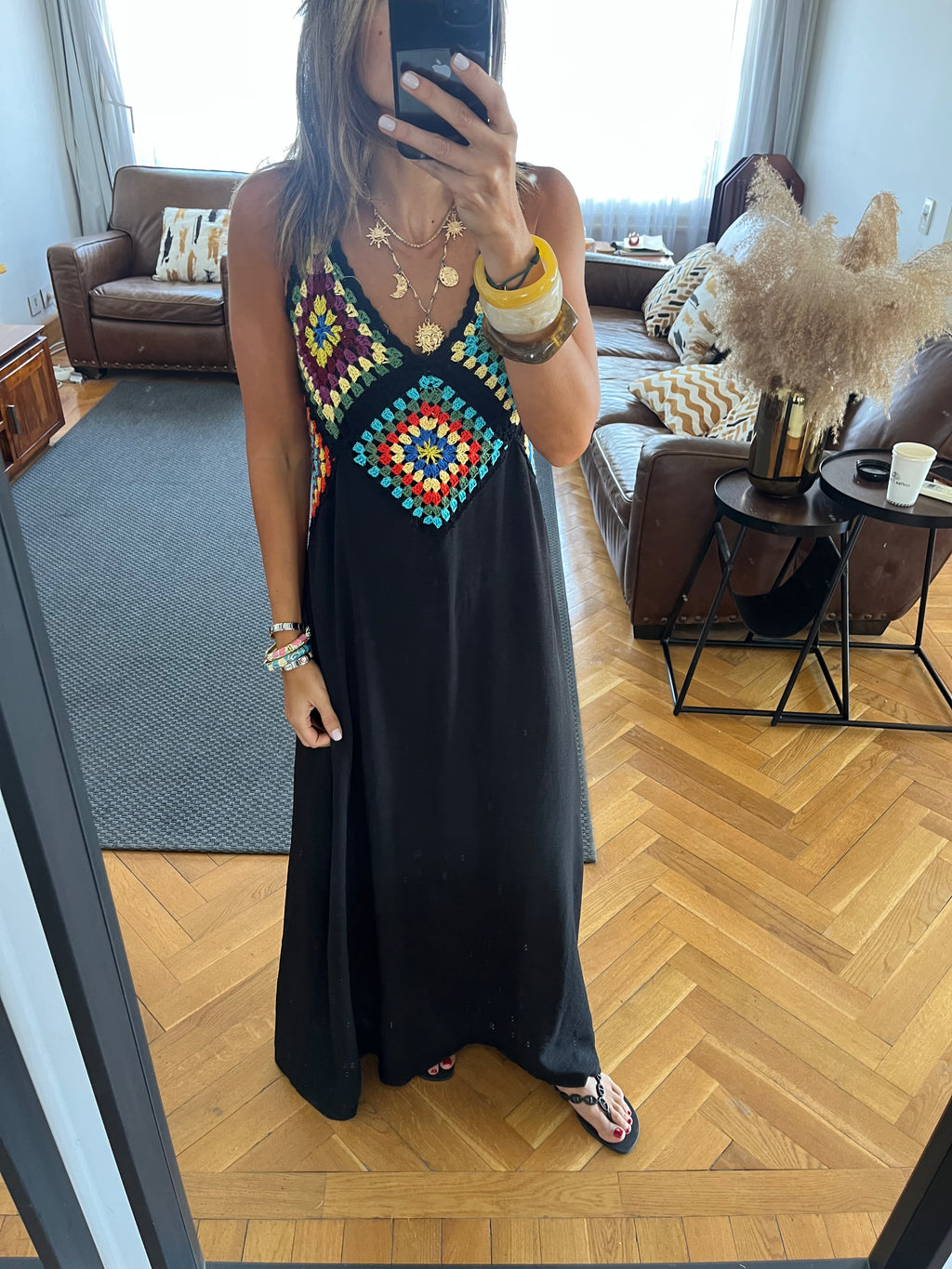 Black Handmade Up Dress