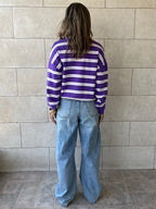Purple Knit Rugby Shirt