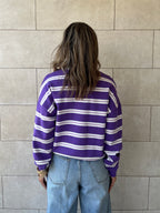 Purple Knit Rugby Shirt