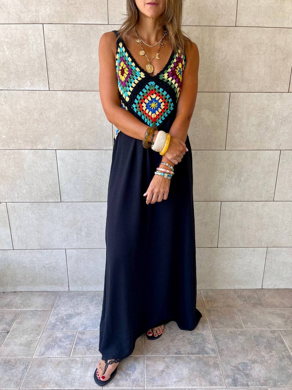 Black Handmade Up Dress