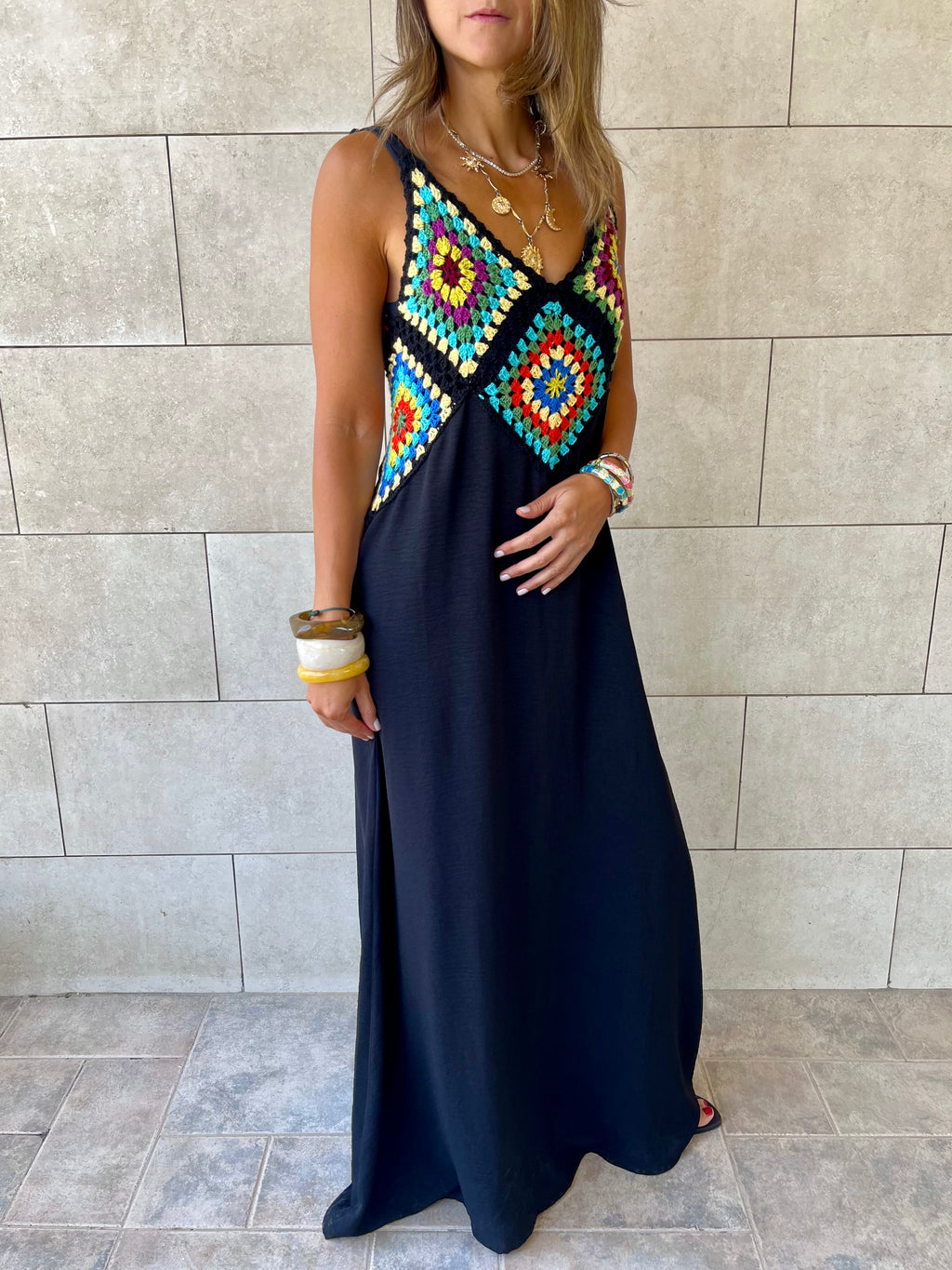 Black Handmade Up Dress