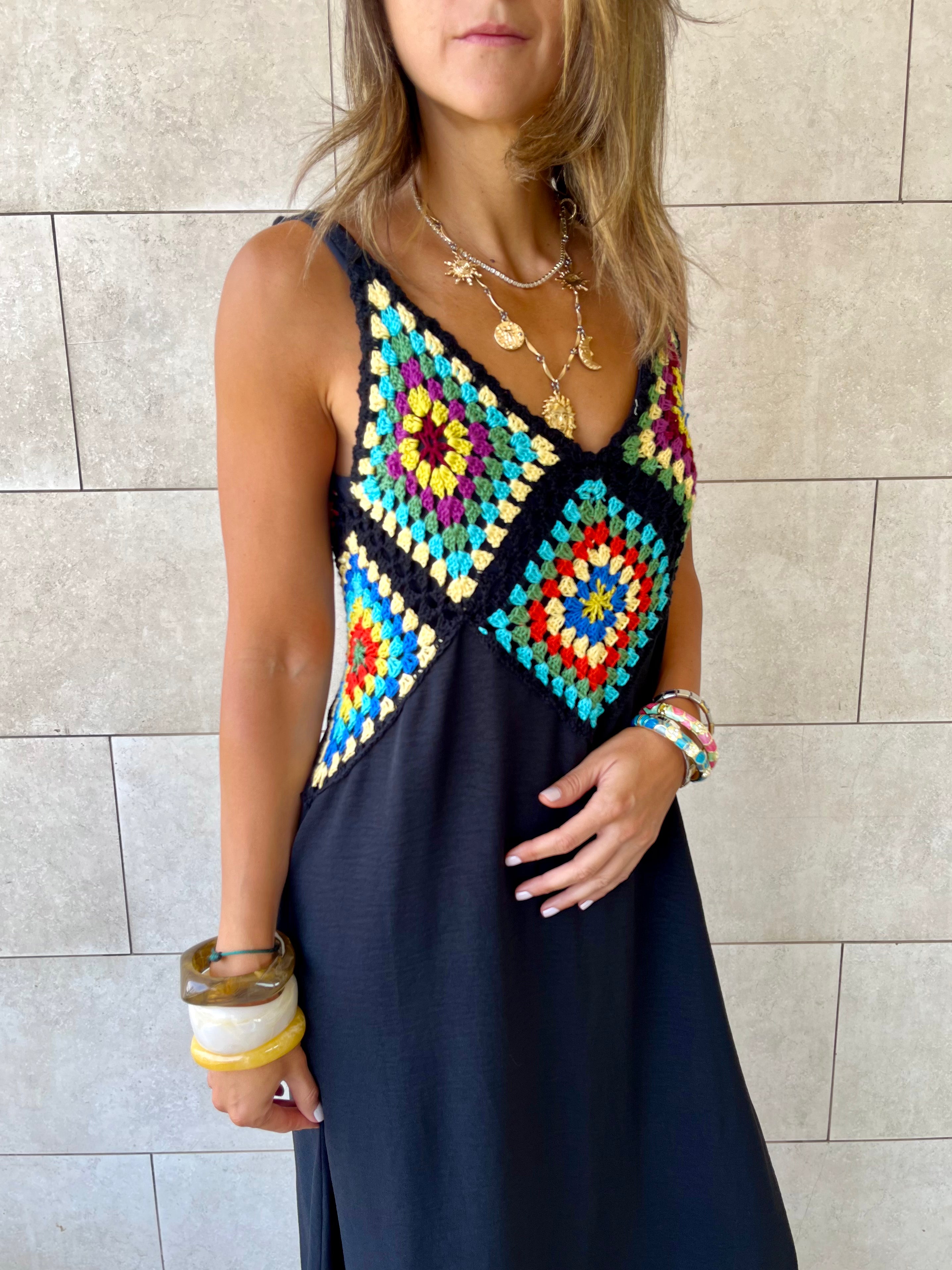 Black Handmade Up Dress