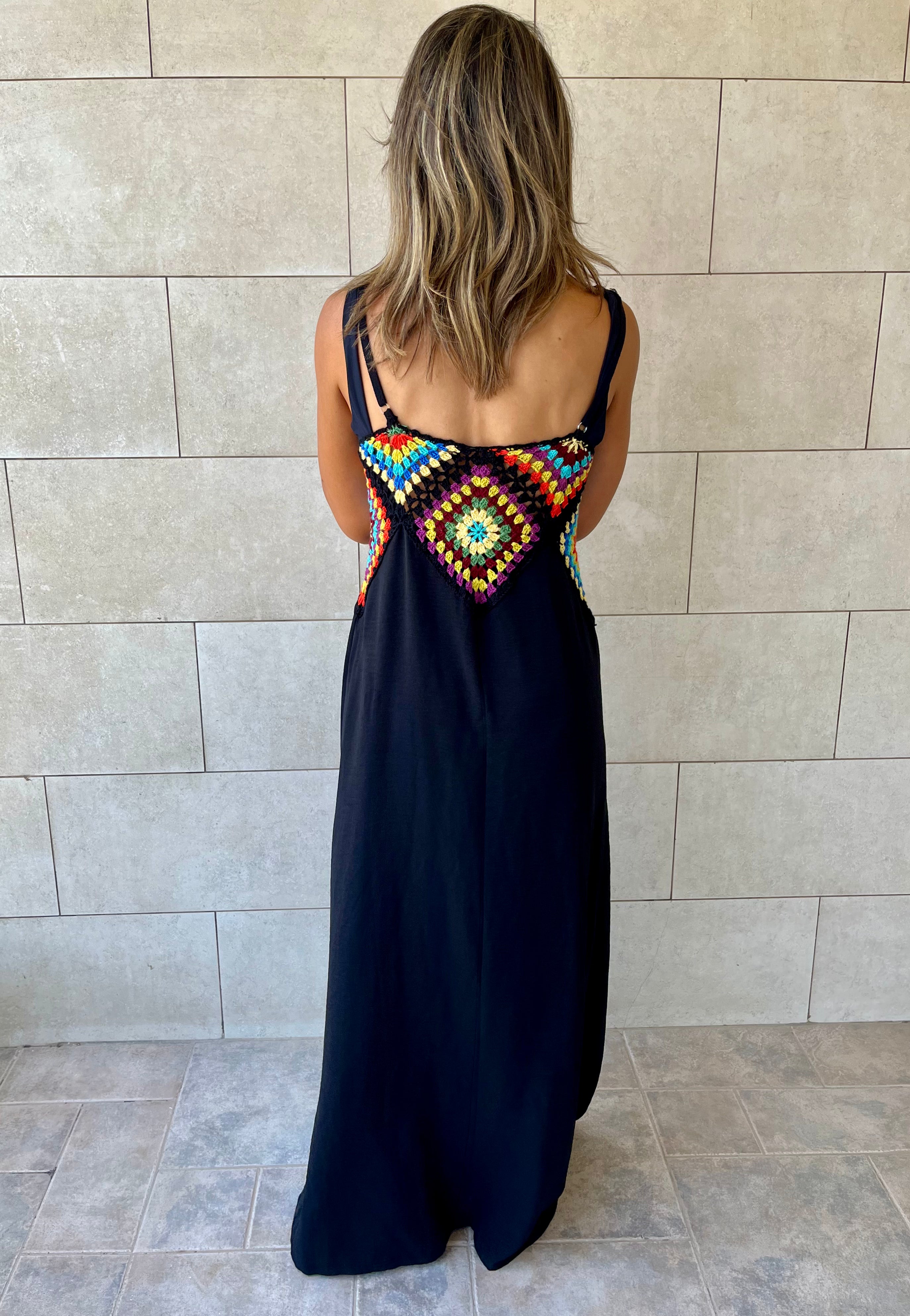 Black Handmade Up Dress