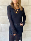 Black Keeping It Casual Crochet Dress Cover Up