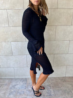 Black Keeping It Casual Crochet Dress Cover Up